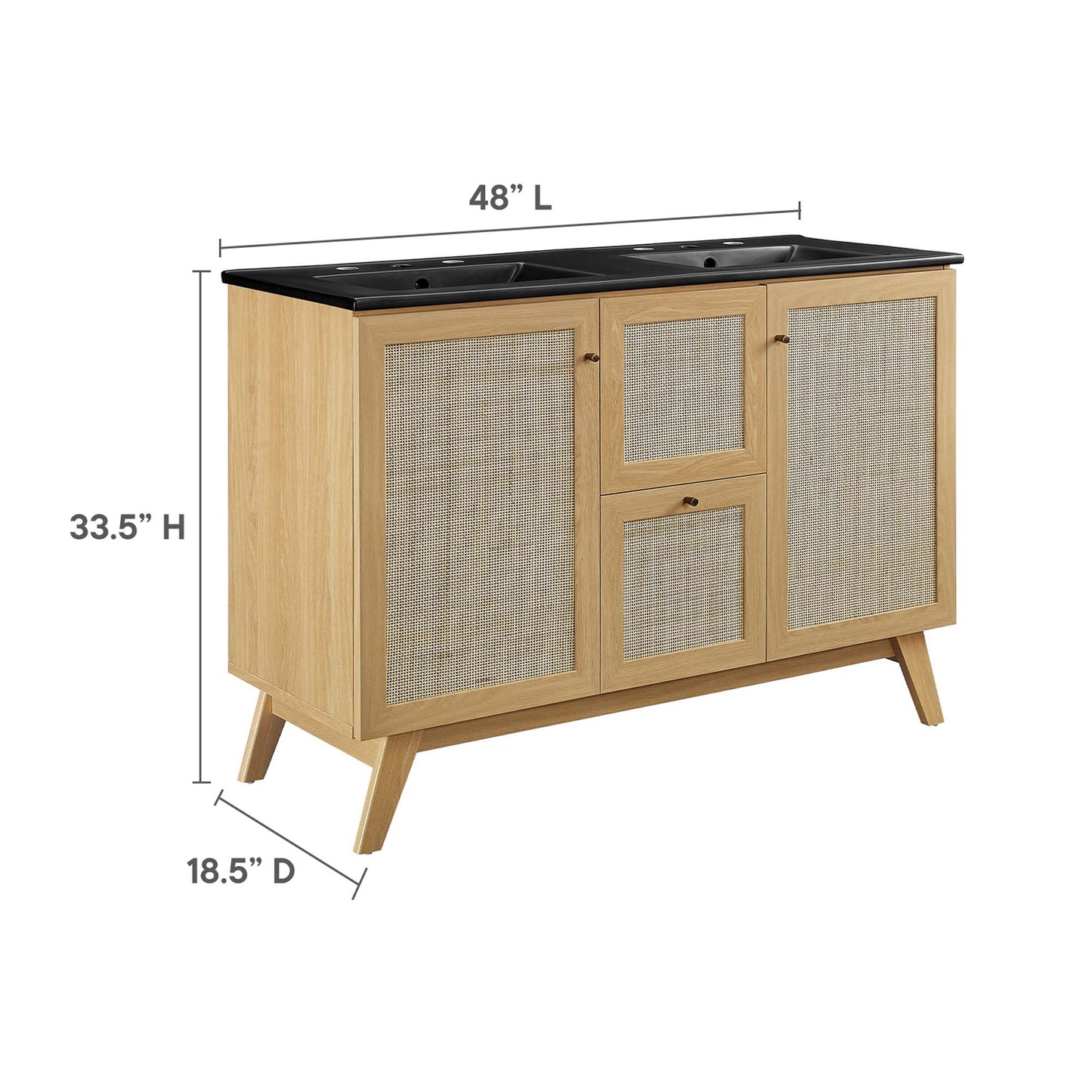 Soma 48" Double Sink Bathroom Vanity by Furniture For America