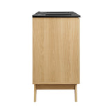 Wren 48" Double Sink Bathroom Vanity in Oak Black