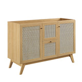 Wren 48" Double Sink Bathroom Vanity in Oak Black