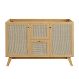 Wren 48" Double Sink Bathroom Vanity in Oak Black