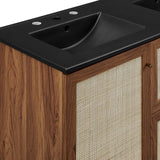 Wren 48" Double Sink Bathroom Vanity in Walnut Black