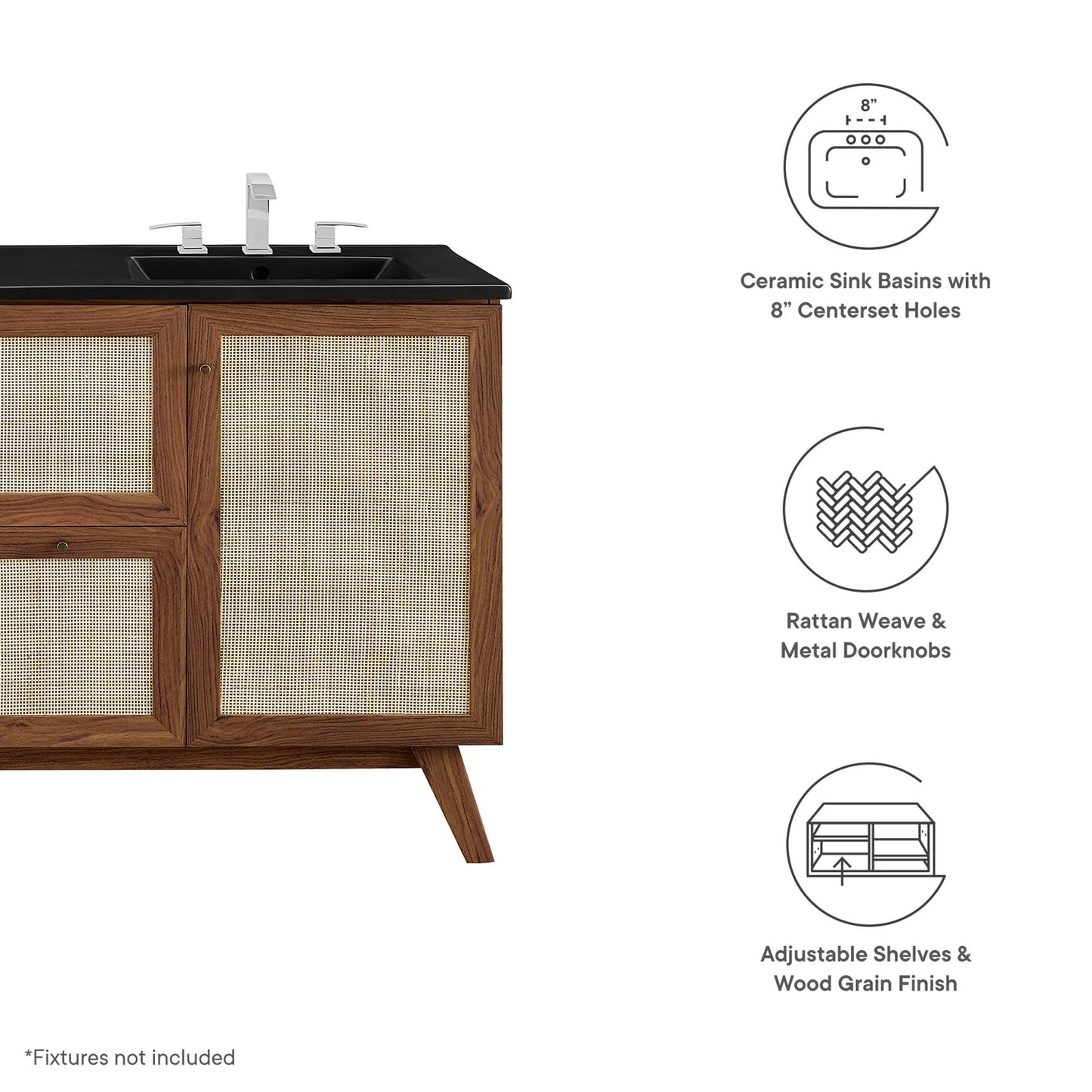 Soma 48" Double Sink Bathroom Vanity by Furniture For America