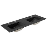 Wren 48" Double Sink Bathroom Vanity in Walnut Black