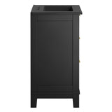 Tobin 24" Solid Wood Bathroom Vanity Cabinet in Black Black