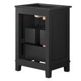 Tobin 24" Solid Wood Bathroom Vanity Cabinet in Black Black
