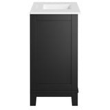 Tobin 36" Solid Wood Bathroom Vanity Cabinet in Black White