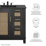 Tobin 36" Solid Wood Bathroom Vanity Cabinet in Black Black