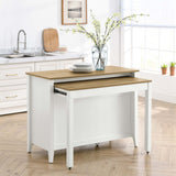 Hayes Kitchen Island in Oak White