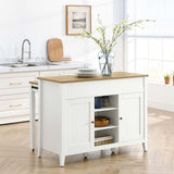 Hayes Kitchen Island in Oak White