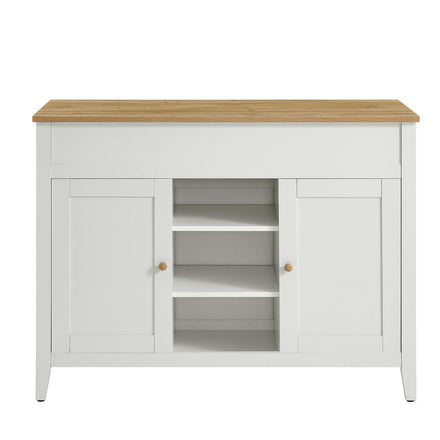 Garland Kitchen Island in Oak White