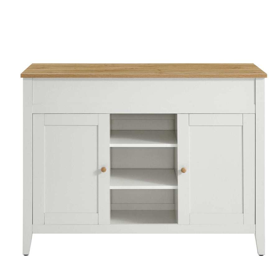 Hayes Kitchen Island in Oak White