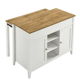 Hayes Kitchen Island in Oak White