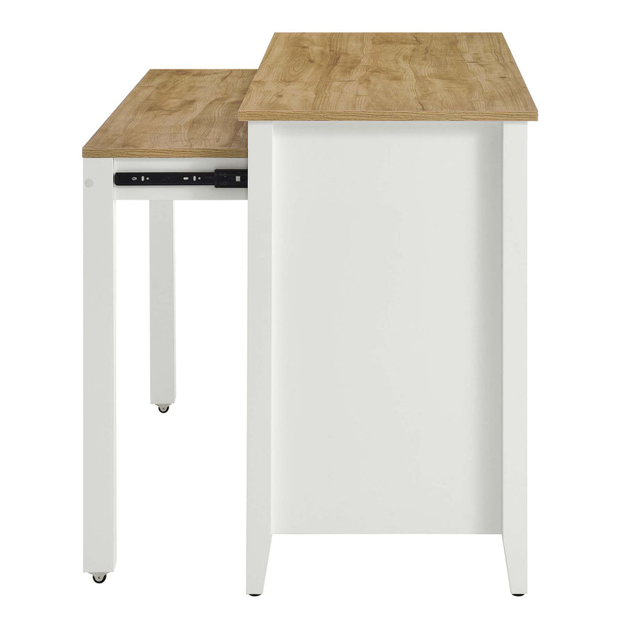 Hayes Kitchen Island in Oak White