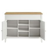 Hayes Kitchen Island in Oak White