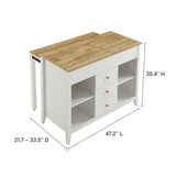 Dexter Kitchen Island in Oak White