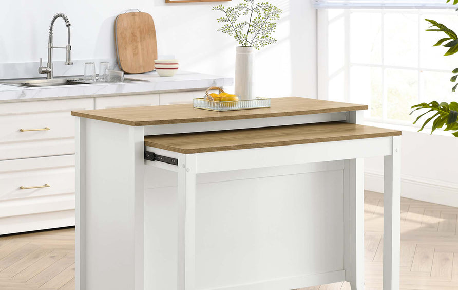 Dexter Kitchen Island in Oak White