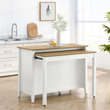 Dexter Kitchen Island in Oak White