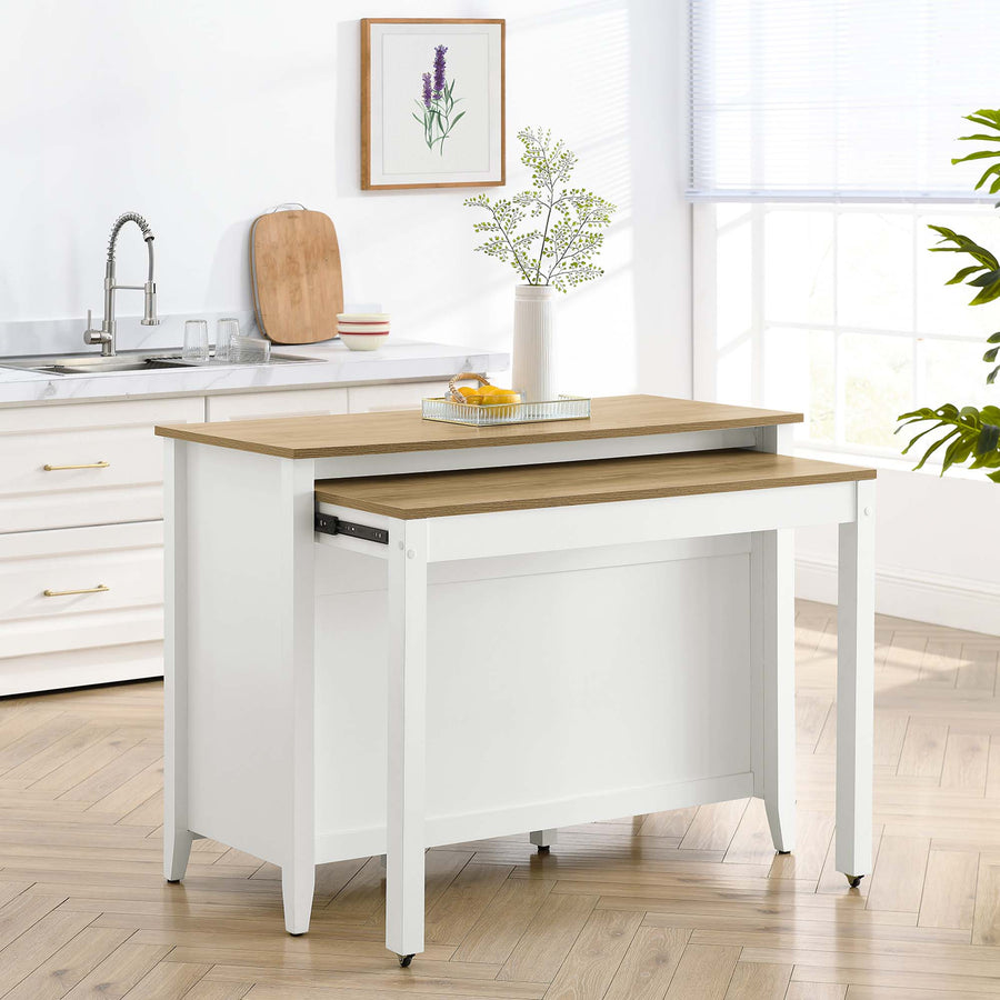 Dexter Kitchen Island in Oak White