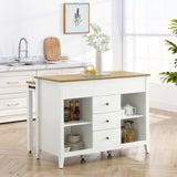 Dexter Kitchen Island in Oak White