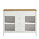 Dexter Kitchen Island in Oak White