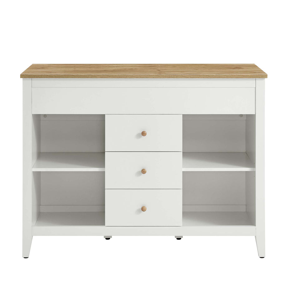 Dexter Kitchen Island in Oak White