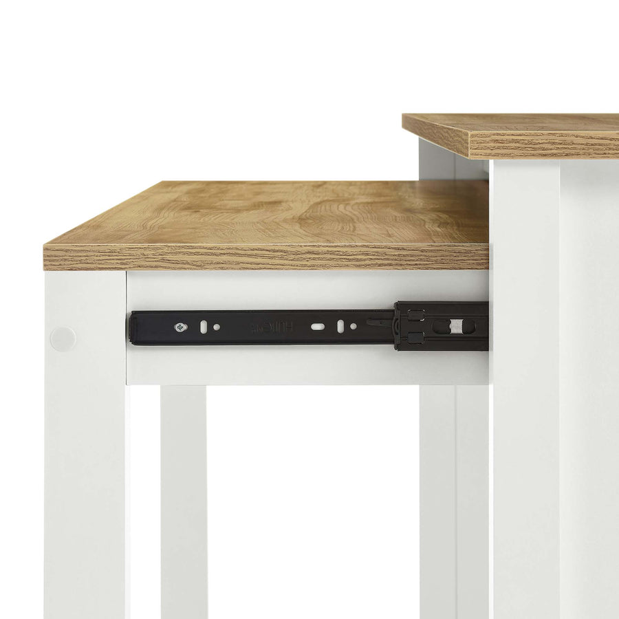 Dexter Kitchen Island in Oak White