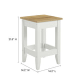 Vejle Kitchen Stool in Oak White