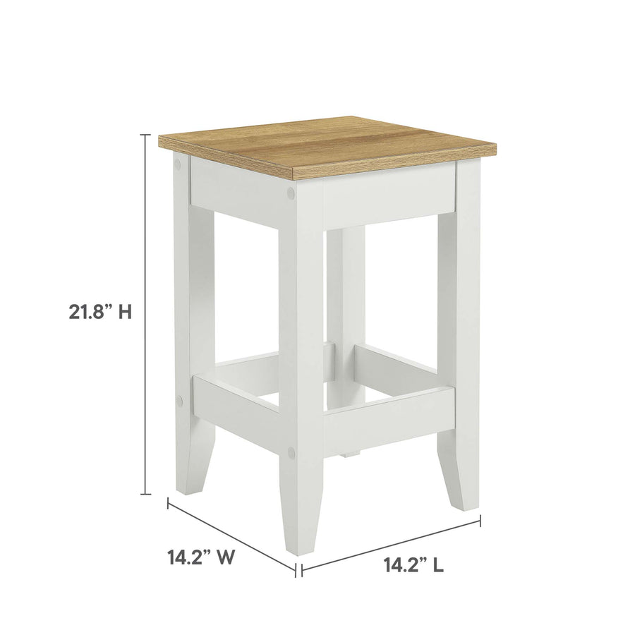 Vejle Kitchen Stool in Oak White