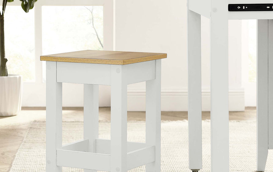Vejle Kitchen Stool in Oak White