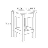 Vita 3-Piece Kitchen Island and Stool Set in Oak Gray