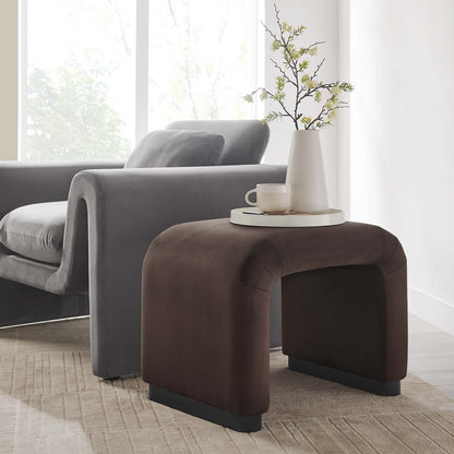 Koda Performance Velvet Waterfall Stool by Furniture For America