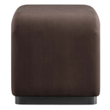 Benzoin Performance Velvet Waterfall Stool in Black Chocolate Brown