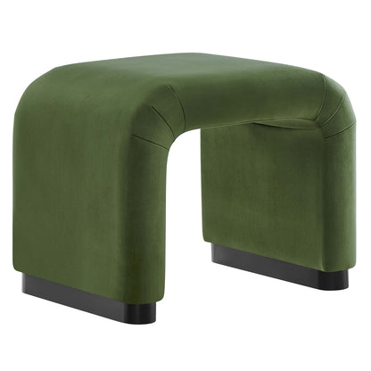 Koda Performance Velvet Waterfall Stool by Furniture For America