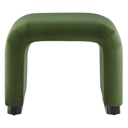 Koda Performance Velvet Waterfall Stool by Furniture For America