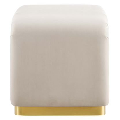 Koda Performance Velvet Waterfall Stool by Furniture For America