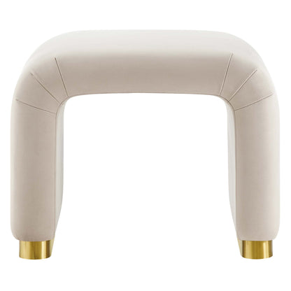 Koda Performance Velvet Waterfall Stool by Furniture For America