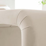 Benzoin Performance Velvet Waterfall Stool in Brass Almond