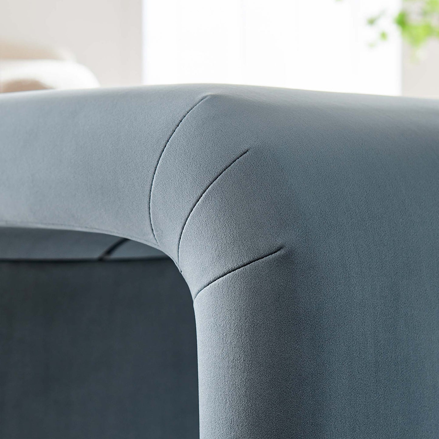 Koda Performance Velvet Waterfall Stool by Furniture For America