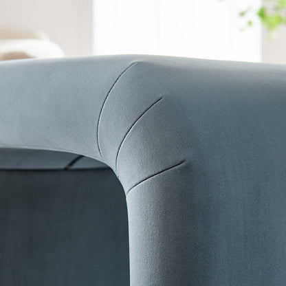 Koda Performance Velvet Waterfall Stool by Furniture For America