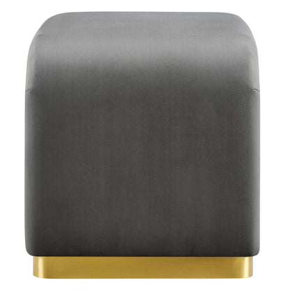 Koda Performance Velvet Waterfall Stool by Furniture For America