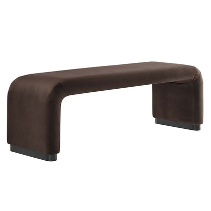 Koda Performance Velvet Waterfall Long Bench by Furniture For America