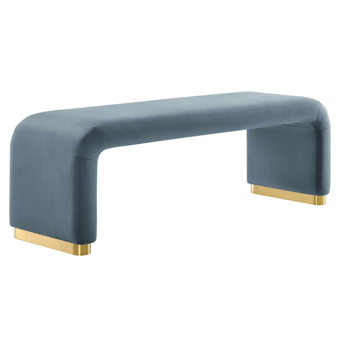 Koda Performance Velvet Waterfall Long Bench by Furniture For America
