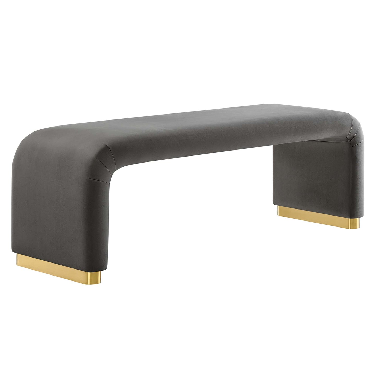 Koda Performance Velvet Waterfall Long Bench by Furniture For America