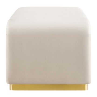 Koda Performance Velvet Waterfall Ottoman by Furniture For America