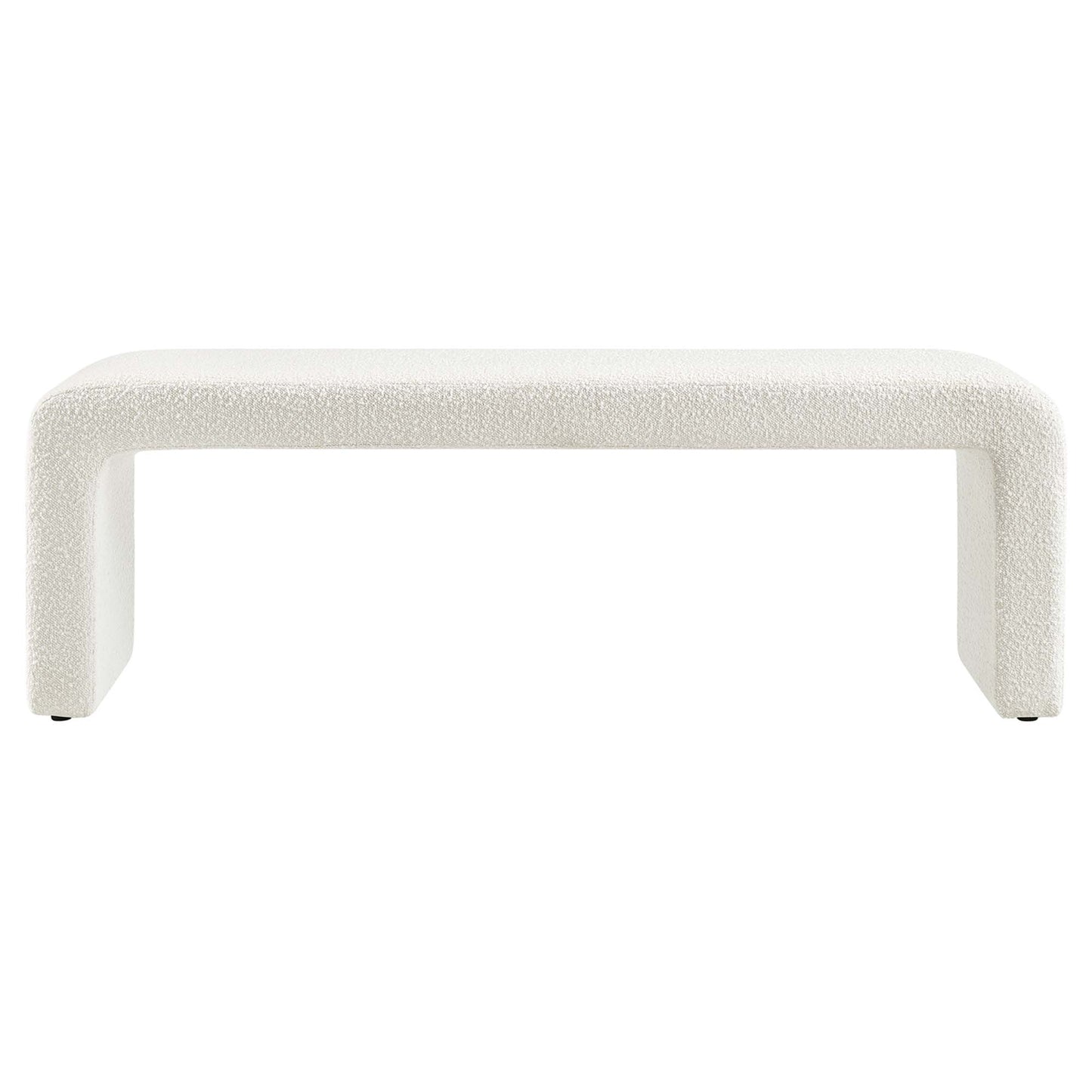 Simba Boucle Fabric Waterfall Long Bench by Furniture For America