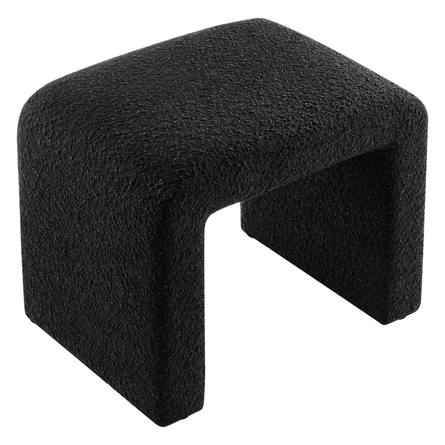 Simba Boucle Fabric Waterfall Stool by Furniture For America