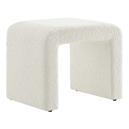 Simba Boucle Fabric Waterfall Stool by Furniture For America