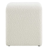 Talia Boucle Fabric Waterfall Stool in Ivory