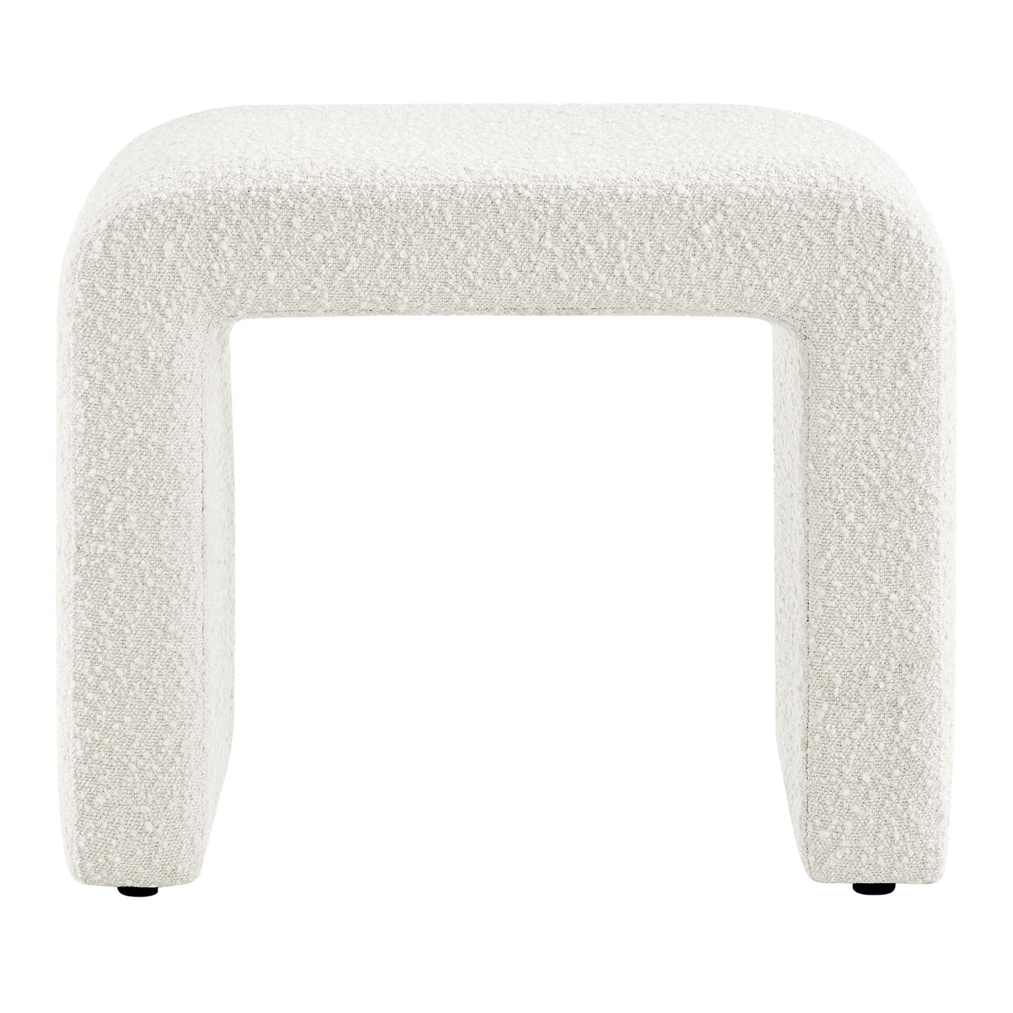 Simba Boucle Fabric Waterfall Stool by Furniture For America
