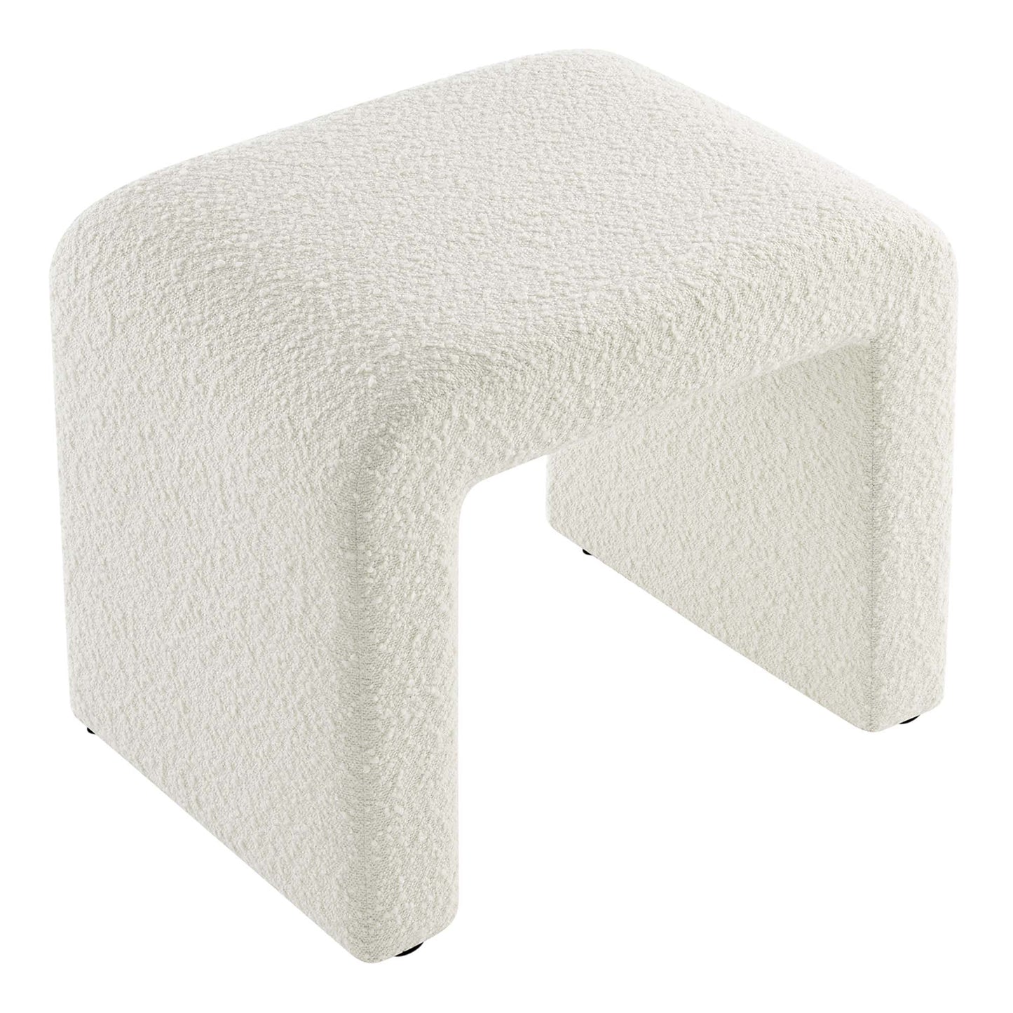 Simba Boucle Fabric Waterfall Stool by Furniture For America